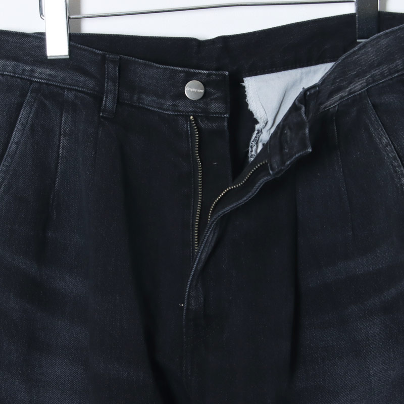 Graphpaper グラフペーパー ワイドテーパードデニムパンツ 25AW Graphpaper (グラフペーパー) Selvage Denim Two Tuck Tapered Pants