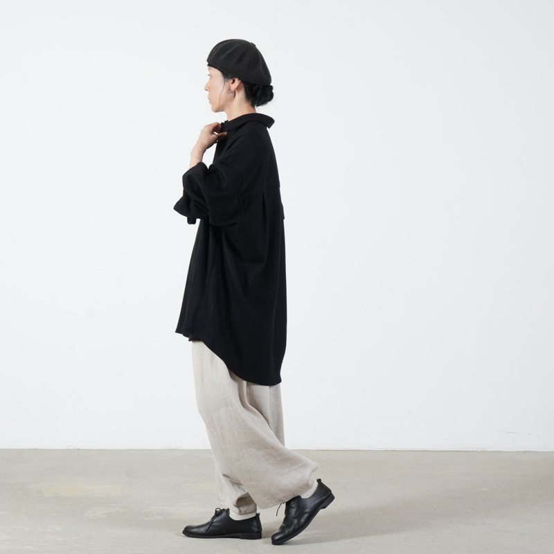 Graphpaper(����եڡ��ѡ�) Wool Smooth Flannel Oversized Regular Collar Shirt