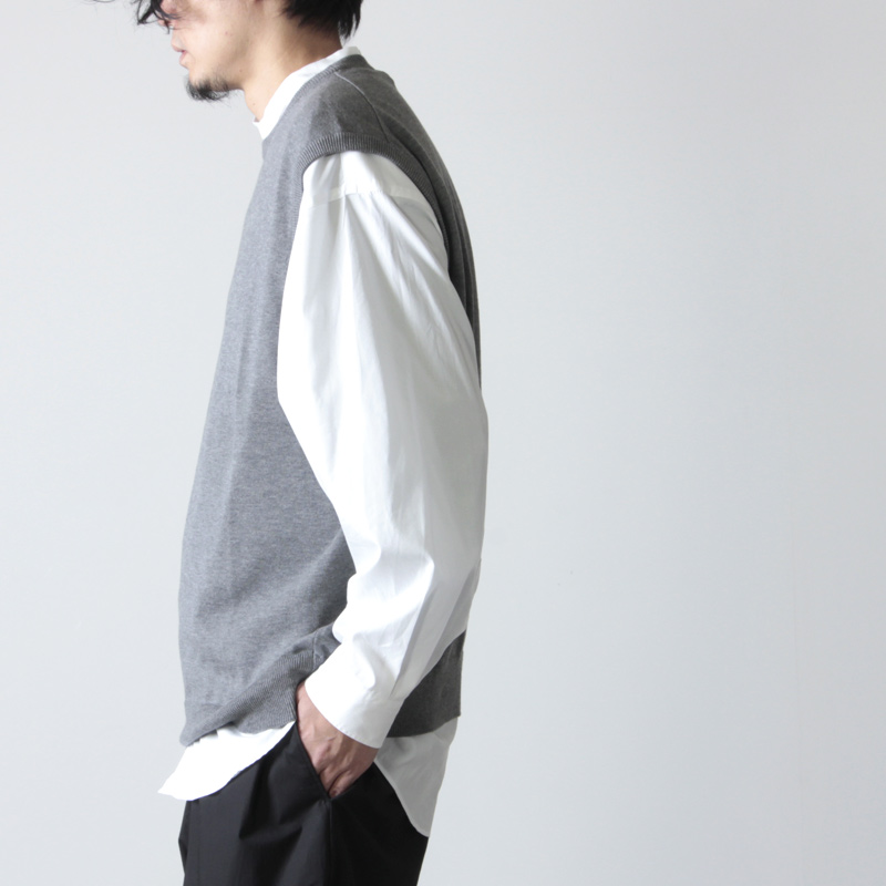8000円 買取 熊本 グラフペーパー Graphpaper suvin vest サイズ2 グレー ニット/セーター