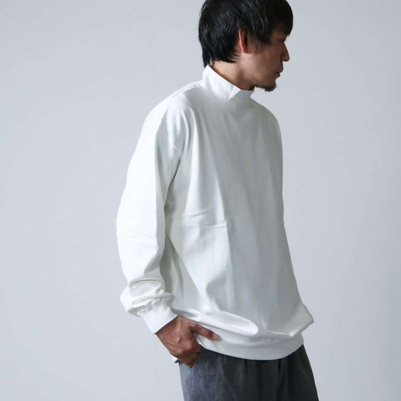 Graphpaper (グラフペーパー) Heavy Weight Mock Neck Hem Rib Tee