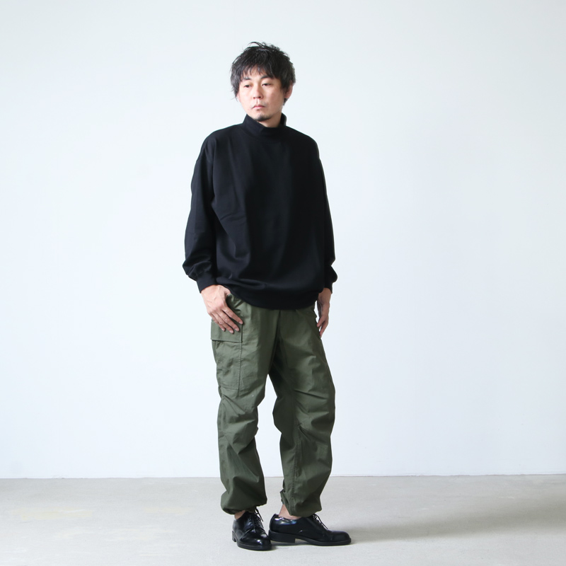 Graphpaper (グラフペーパー) Heavy Weight Mock Neck Hem Rib Tee