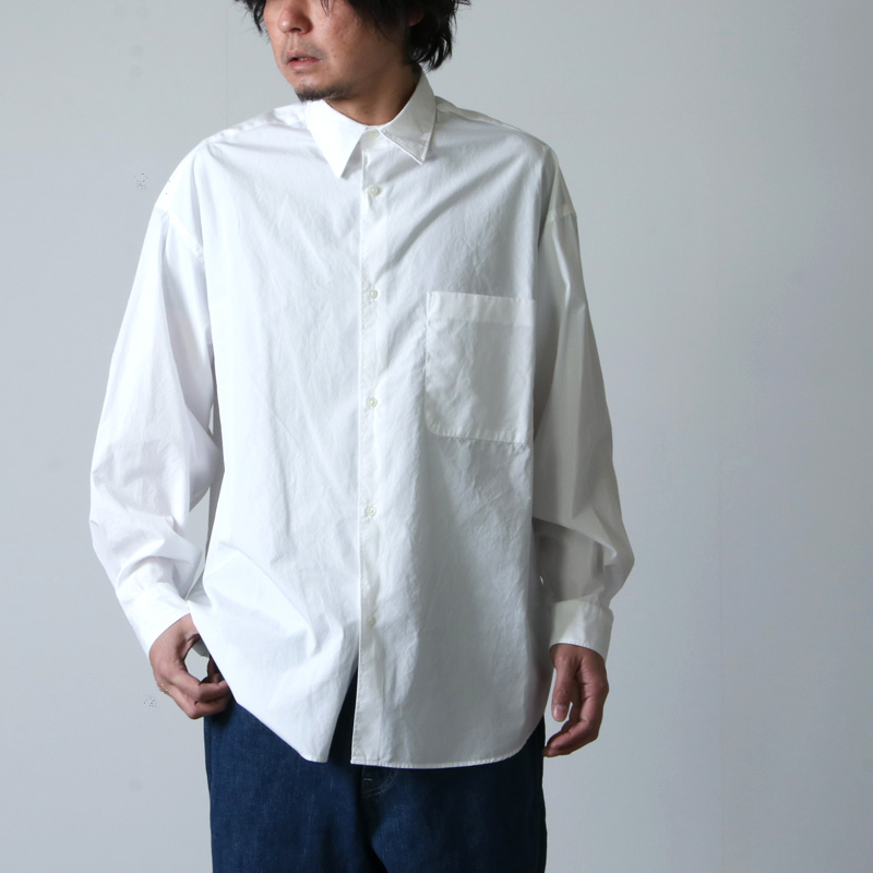 Graphpaper (グラフペーパー) Broad Oversized L/S Regular Collar Shirt / ブロード