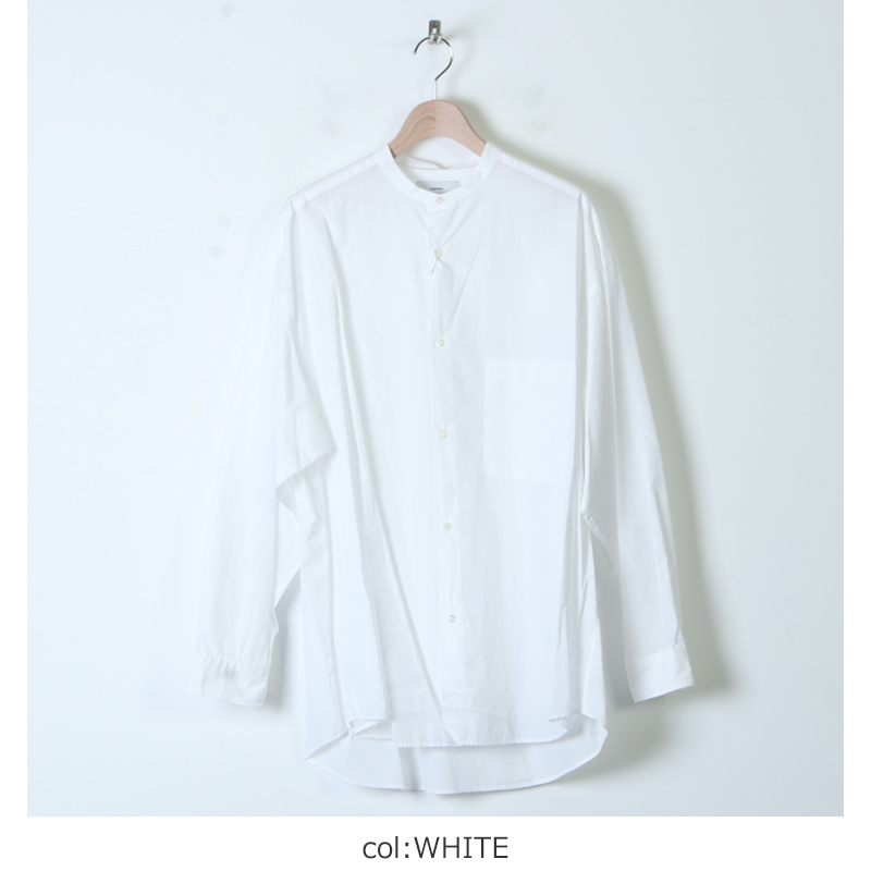 Graphpaper (グラフペーパー) Broad Oversized L/S Band Collar Shirt