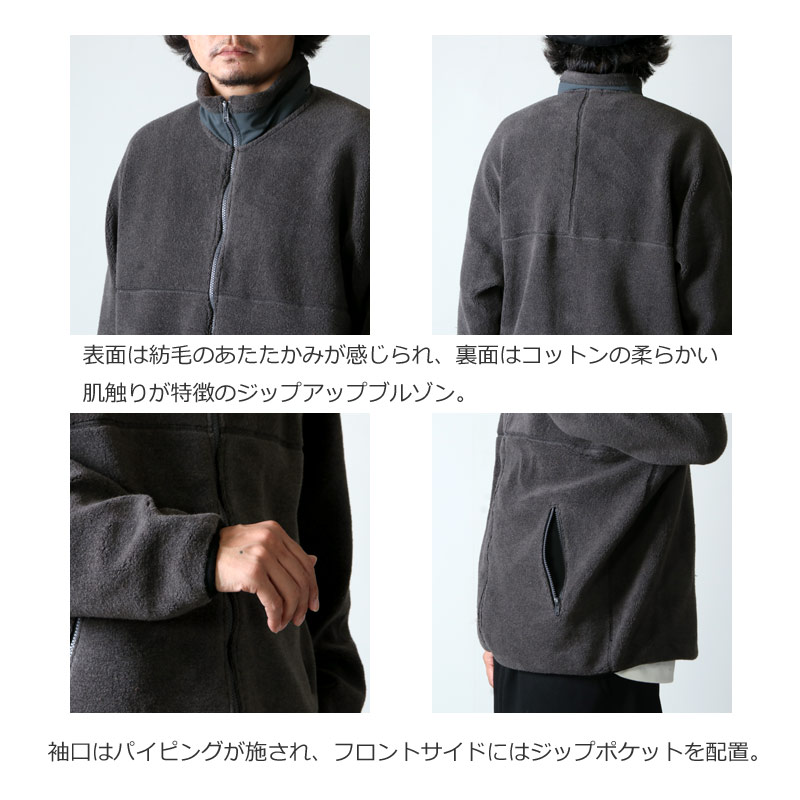 Graphpaper (グラフペーパー) Wool Boa Zip-Up Blouson / ウール