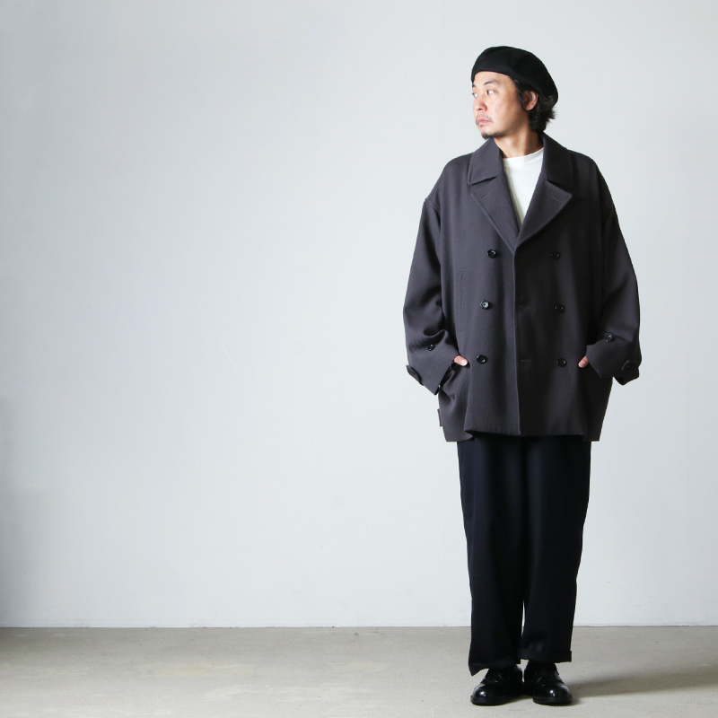 Graphpaper (グラフペーパー) Wool Kersey Pea Coat / ウールカルゼ 