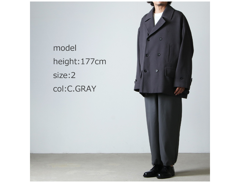 graphpaper Wool Kersey Pea Coat Pコート 2 - ジャケット/アウター