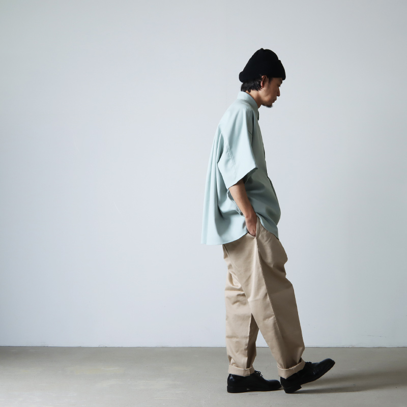 Graphpaper (グラフペーパー) Stretch Kersey Short Yoke Sleeve Shirt / ストレッチカルゼショート ヨークスリーブシャツ