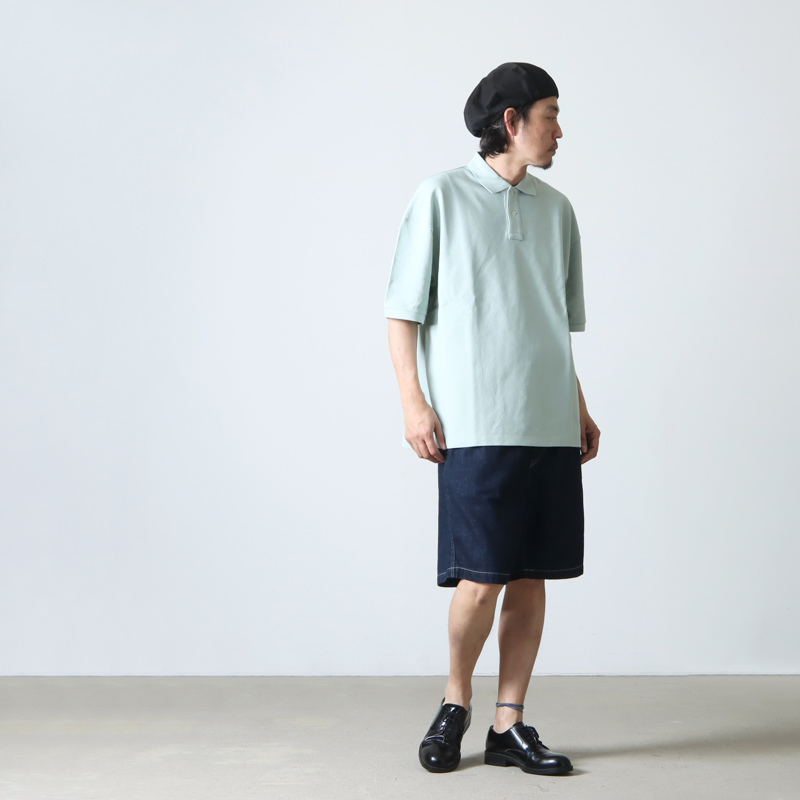Graphpaper (グラフペーパー) Cotton Pique Jersey S/S Polo 