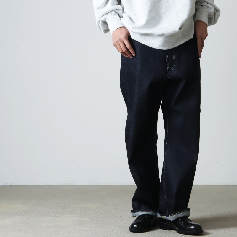 Graphpaper(եڡѡ) Selvage Denim Five Pocket Wide Straight Pants RIGID