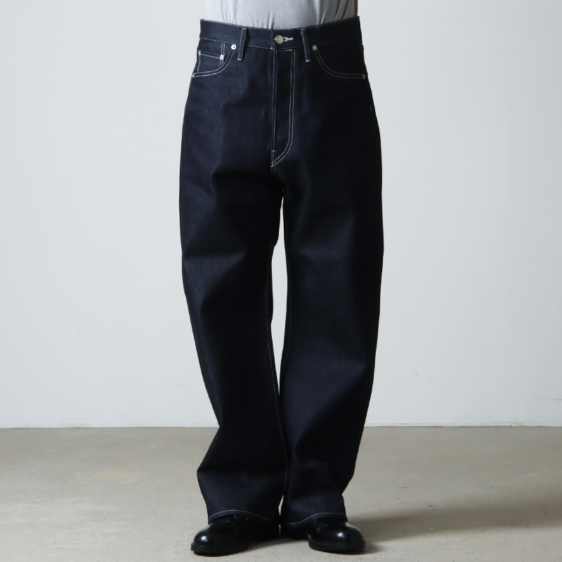 Graphpaper(եڡѡ) Selvage Denim Five Pocket Wide Straight Pants RIGID