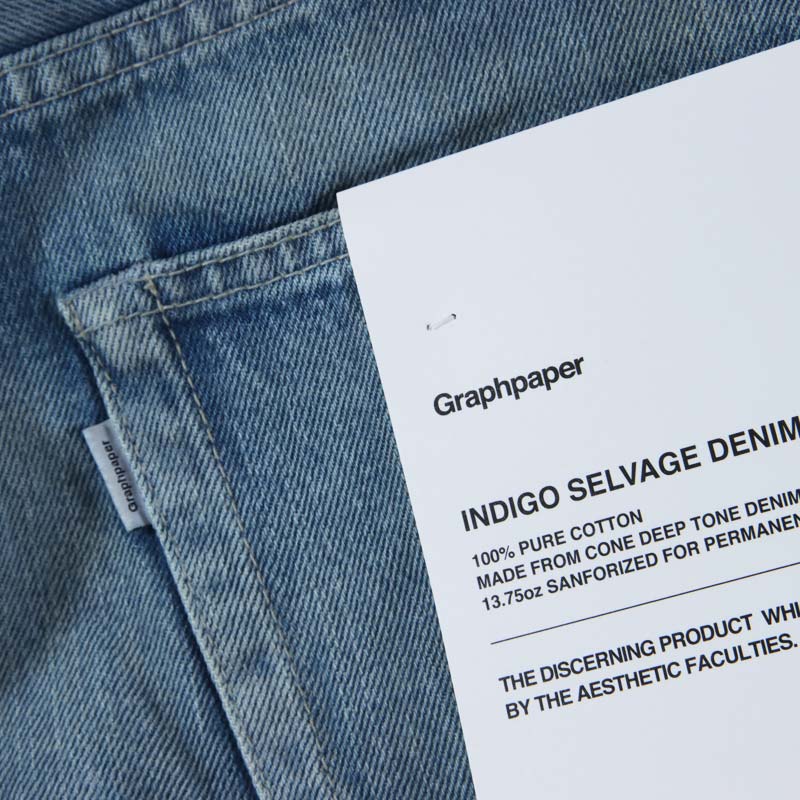 Graphpaper(եڡѡ) Selvage Denim Five Pocket Tapered Pants LIGHT FADE