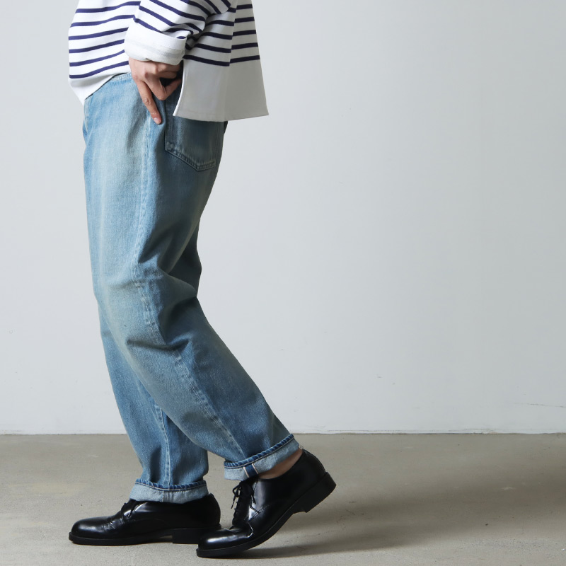 Graphpaper (グラフペーパー) Selvage Denim Five Pocket Tapered Pants LIGHT FADE