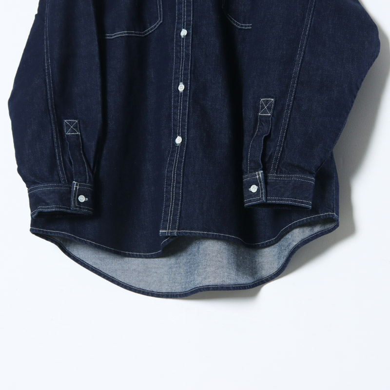 Graphpaper (グラフペーパー) Denim Regular Collar Shirt / デニム