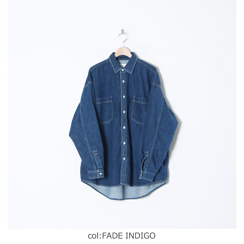 Graphpaper 長袖シャツ/1/デニム/インディゴ/Denime Regular Collar Shirt - icaten.gob.mx