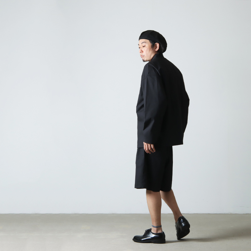 グラフペーパー ストレッチタイプライターoversized box shirt