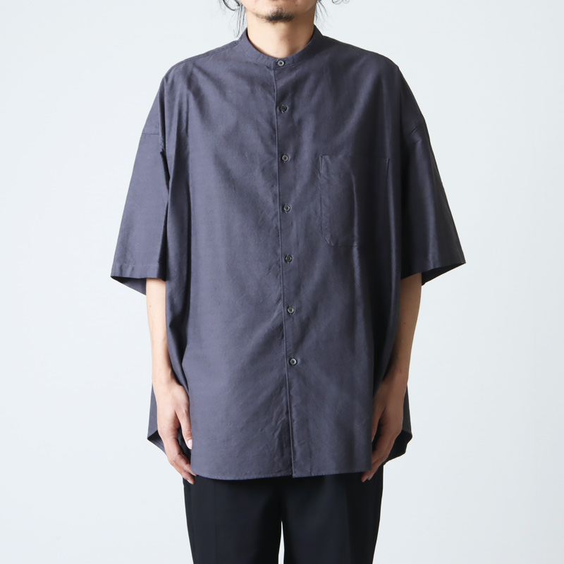 Graphpaper (グラフペーパー) Oxford Oversized S/S Band Collar Shirt
