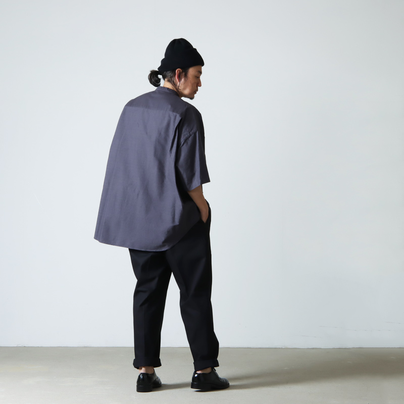 Graphpaper (グラフペーパー) Oxford Oversized S/S Band Collar Shirt