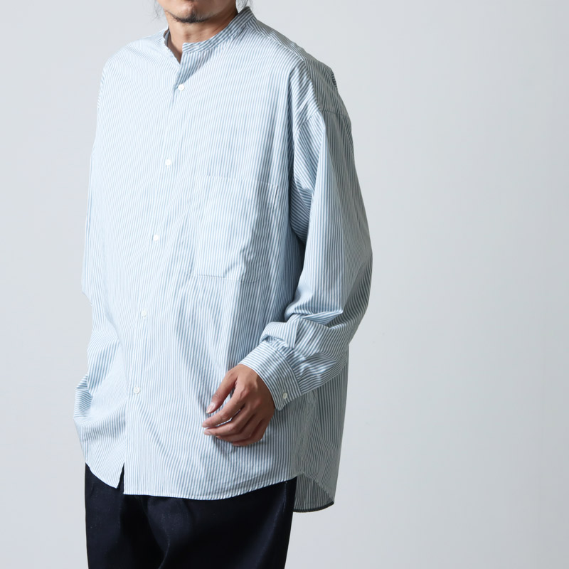 Graphpaper (グラフペーパー) Broad Stripe L/S Oversized Band Collar 