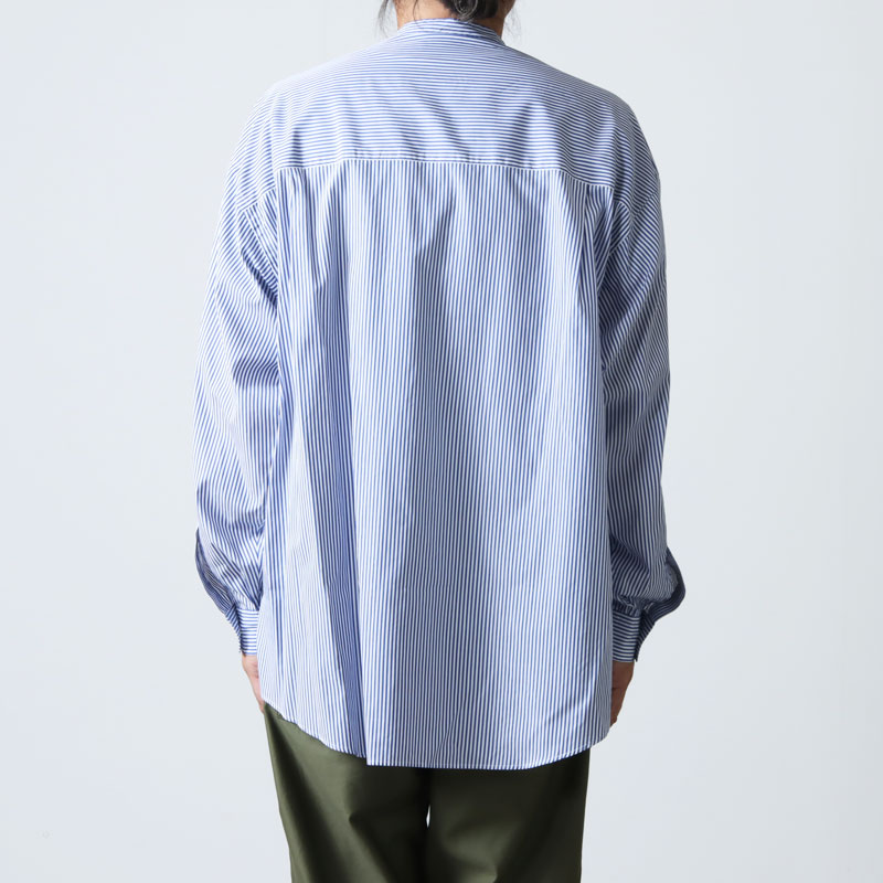 Graphpaper (グラフペーパー) Broad Stripe L/S Oversized Band Collar