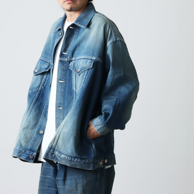 Graphpaper(եڡѡ) Selvage Denim Trucker Jacket DARK FADE