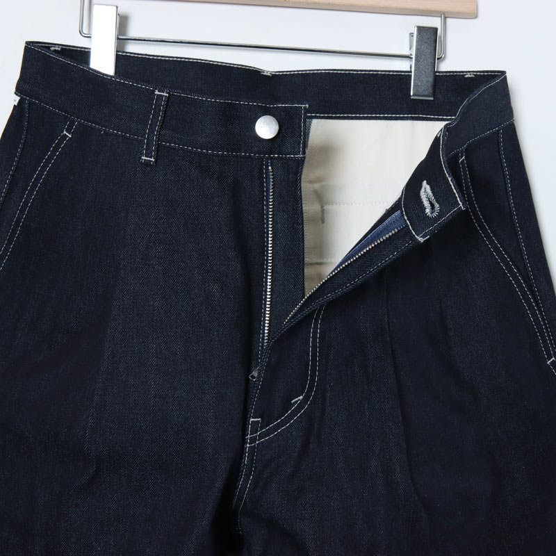 Graphpaper (グラフペーパー) Selvage Denim Two Tuck Tapered Pants RIGID