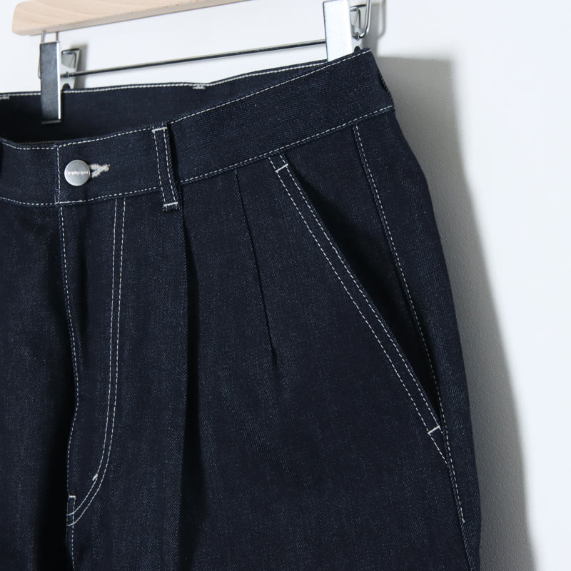 Graphpaper (グラフペーパー) Selvage Denim Two Tuck Tapered Pants RIGID