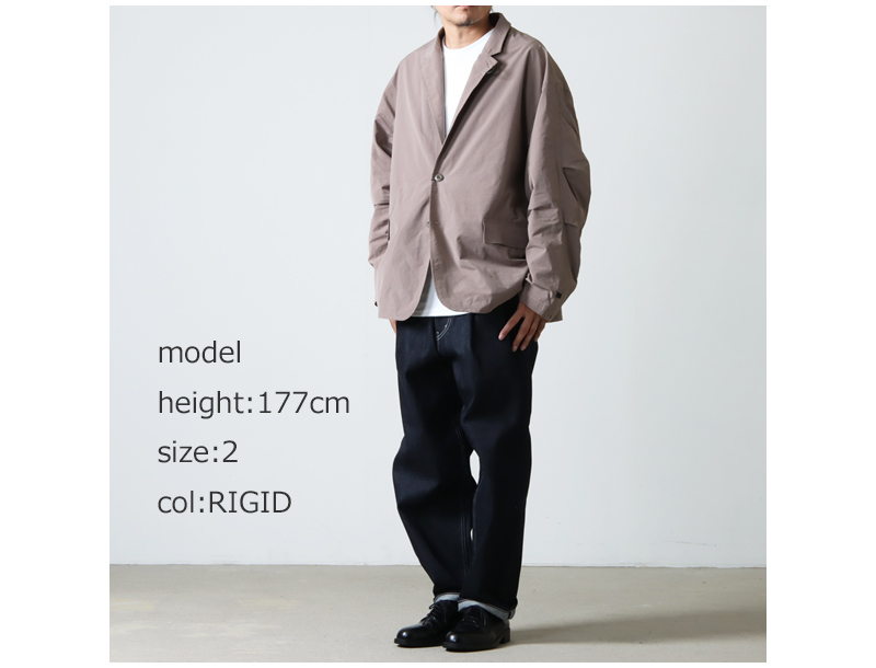 Graphpaper (グラフペーパー) Selvage Denim Two Tuck Tapered Pants RIGID