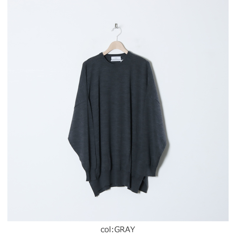 Graphpaper (グラフペーパー) Fine Wool Oversized Crew Neck Knit /  ファインウールオーバーサイズクルーネックニット