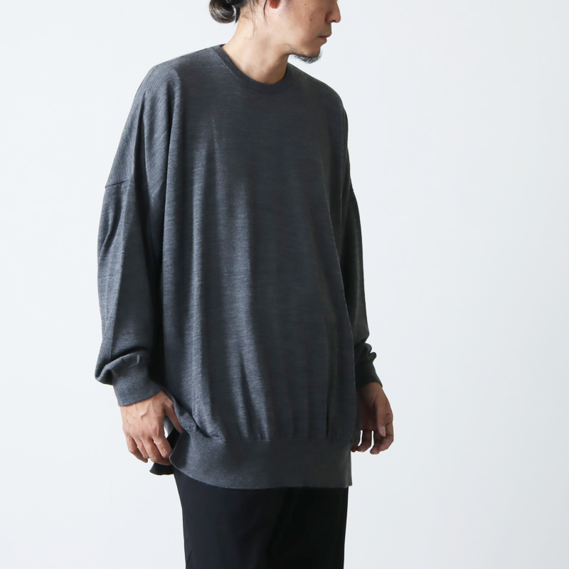 Graphpaper (グラフペーパー) Fine Wool Oversized Crew Neck Knit /  ファインウールオーバーサイズクルーネックニット