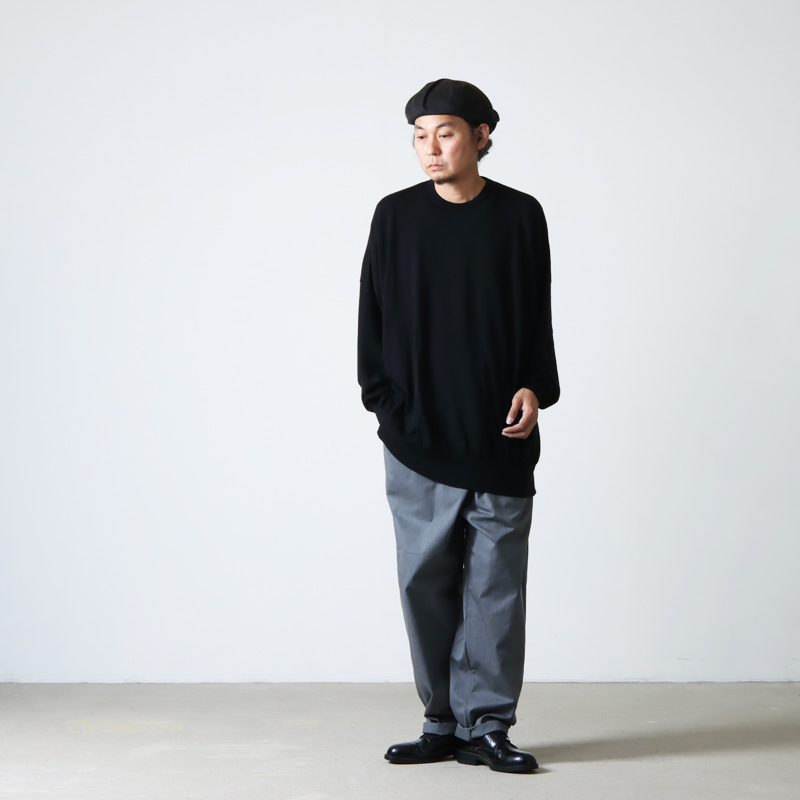 Graphpaper (グラフペーパー) Fine Wool Oversized Crew Neck Knit 