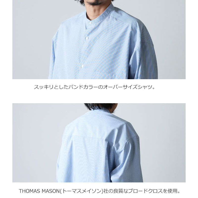 Graphpaper (グラフペーパー) Thomas Mason for GP L/S Oversized Band