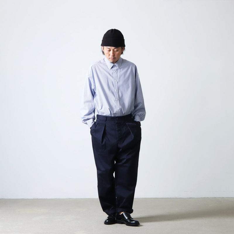 Graphpaper (グラフペーパー) Suvin Chino Tuck Tapered Pants / ス 