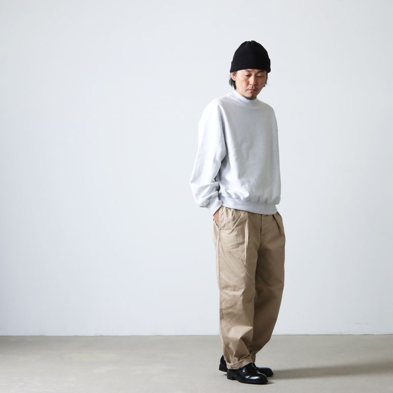 Graphpaper グラフペーパー 23AW Suvin Chino Wide Tapered Trousers ワイドチノパンツ グレー 2