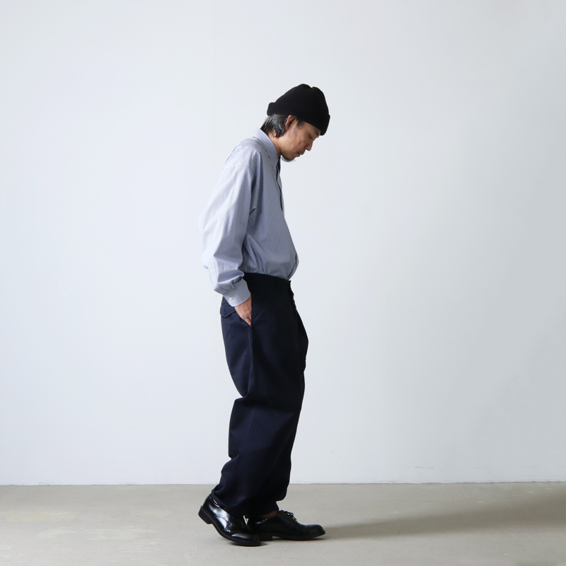 Graphpaper (グラフペーパー) Suvin Chino Tuck Tapered Pants / ス 