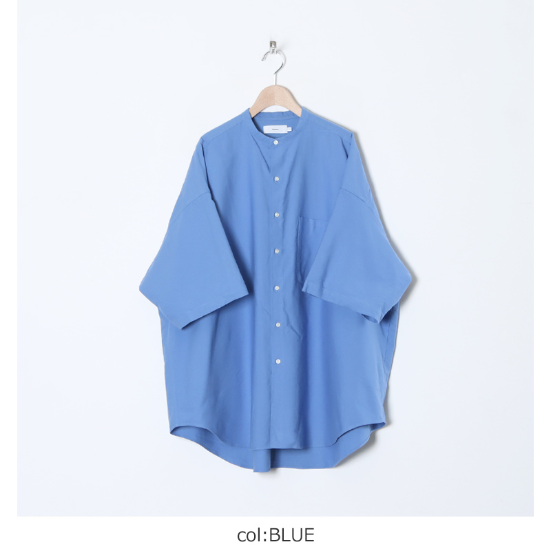 Graphpaper (グラフペーパー) Oxford Oversized S/S Band Collar Shirt 