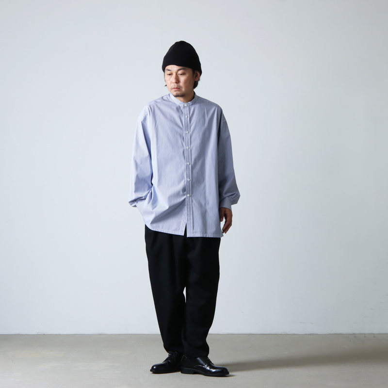 9,240円graphpaper｜High Count Band Collar Shirt