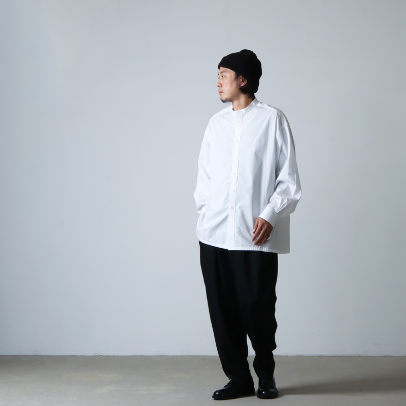 Graphpaper (グラフペーパー) High Count Broad Band Collar Shirt