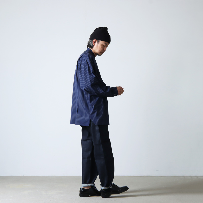 Graphpaper (グラフペーパー) High Count Broad Band Collar Shirt