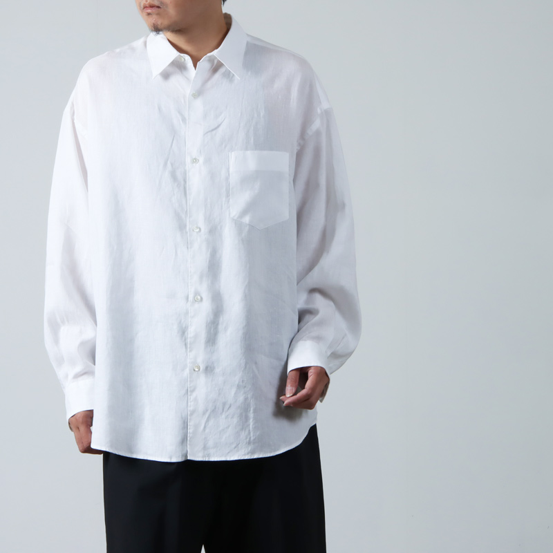 Graphpaper (グラフペーパー) Linen L/S Oversized Regular Collar 