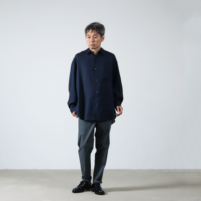 Graphpaper (グラフペーパー) Linen L/S Oversized Regular Collar