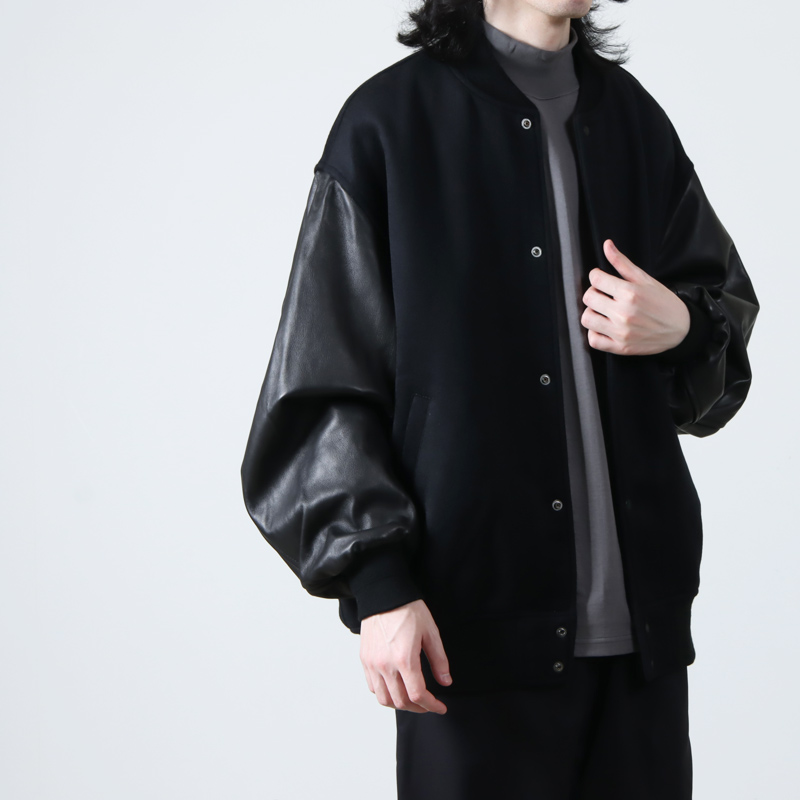 Graphpaper (グラフペーパー) Light Melton Stadium Jacket / ライト ...