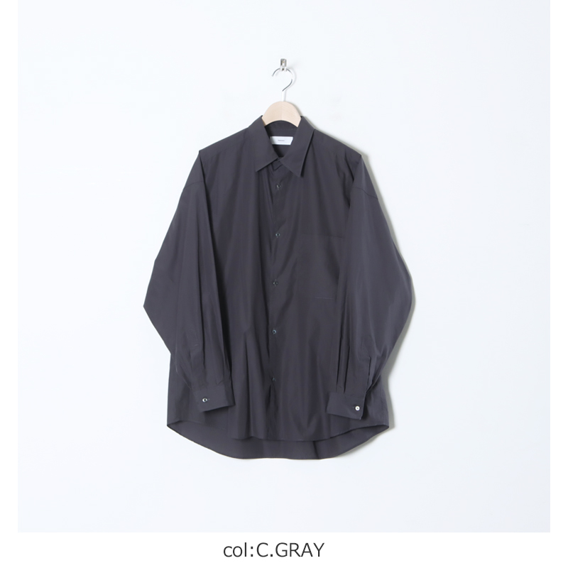 Graphpaper (グラフペーパー) Broad L/S Oversized Regular Collar Shirt /  ブロードロングスリーブオーバーサイズドレギュラーカラーシャツ