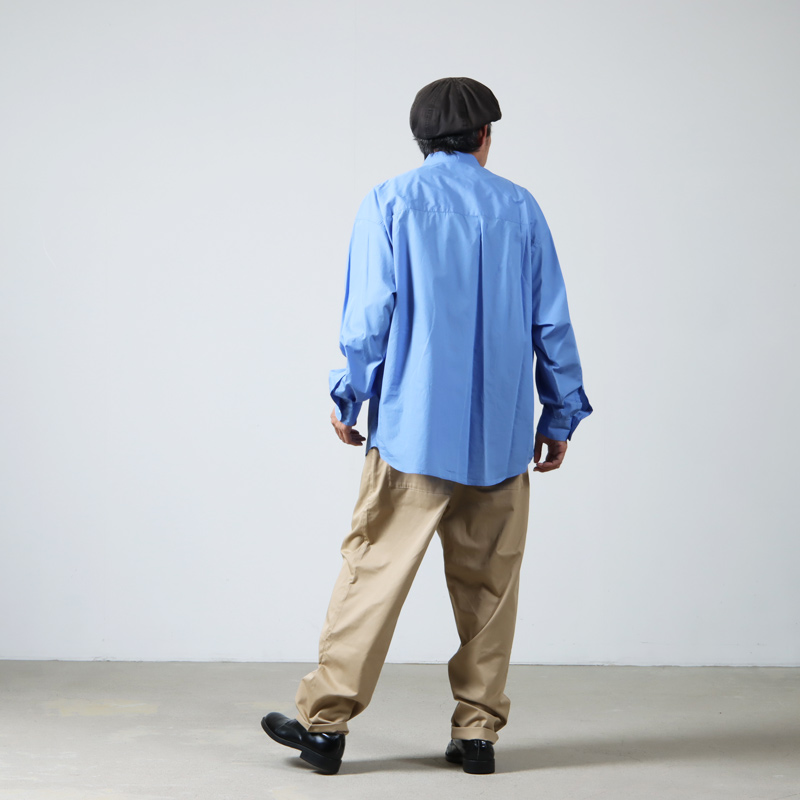 カラーブルーBroad L/S Oversized Regular Collar Shirt - シャツ