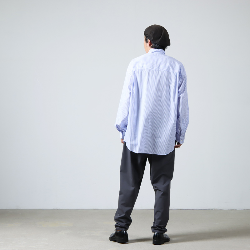 Graphpaper(եڡѡ) Broad L/S Oversized Regular Collar Shirt Stripe