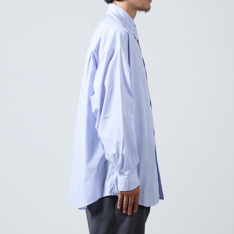 Graphpaper(եڡѡ) Broad L/S Oversized Regular Collar Shirt Stripe