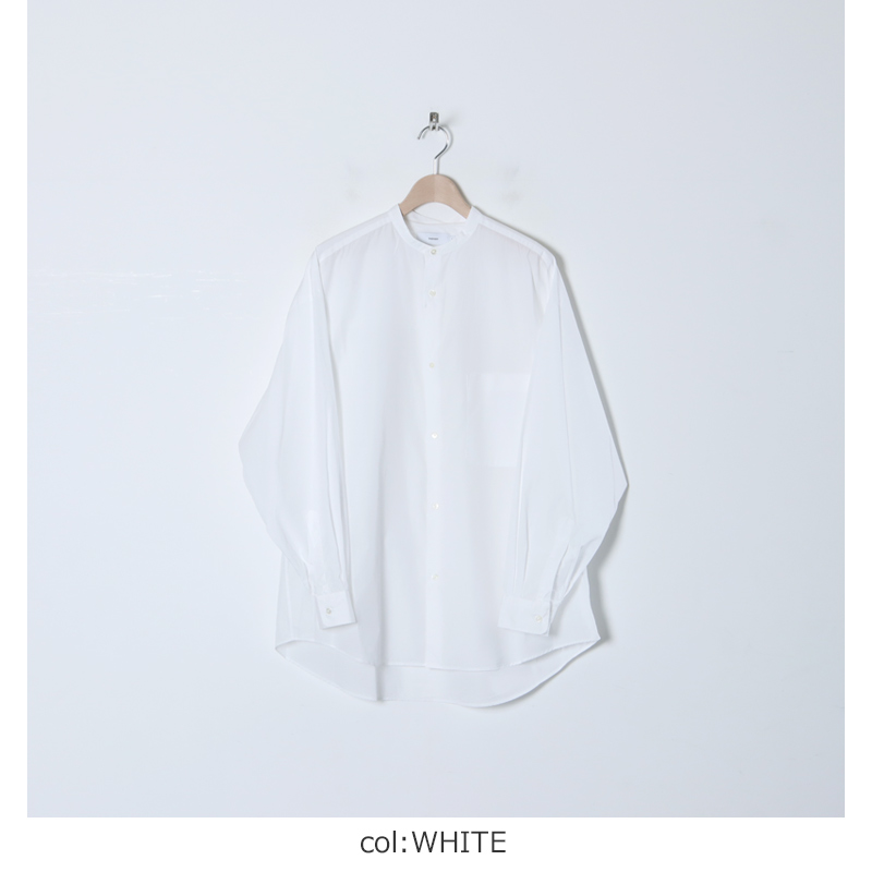 Graphpaper(եڡѡ) Broad L/S Oversized Band Collar Shirt