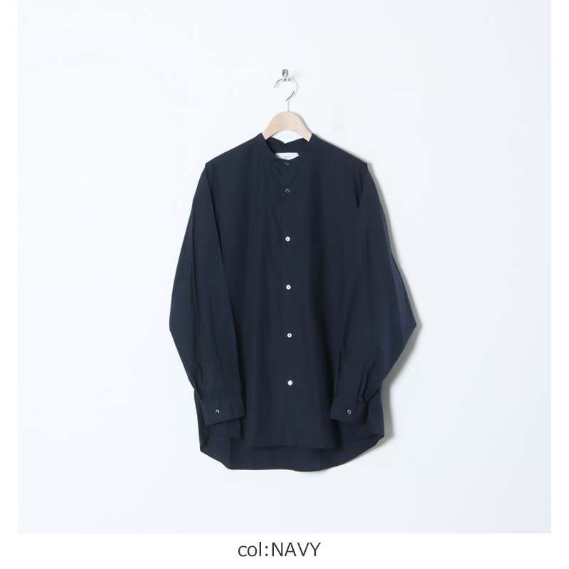 Graphpaper (グラフペーパー) Broad L/S Oversized Band Collar Shirt 