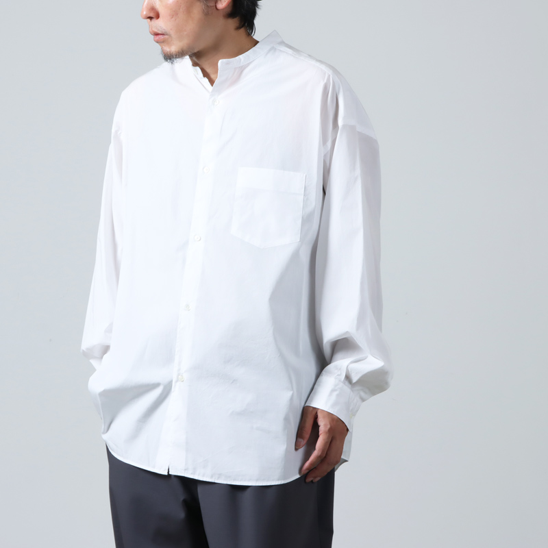 Graphpaper (グラフペーパー) Broad L/S Oversized Band Collar Shirt 