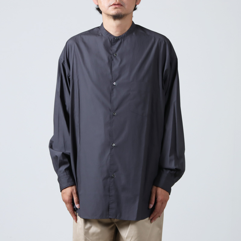 Graphpaper (グラフペーパー) Broad L/S Oversized Band Collar Shirt /  ブロードロングスリーブオーバーサイズドバンドカラーシャツ