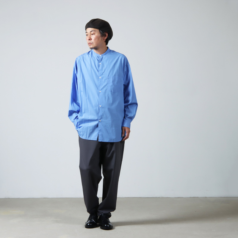 Graphpaper (グラフペーパー) Broad L/S Oversized Band Collar Shirt /  ブロードロングスリーブオーバーサイズドバンドカラーシャツ